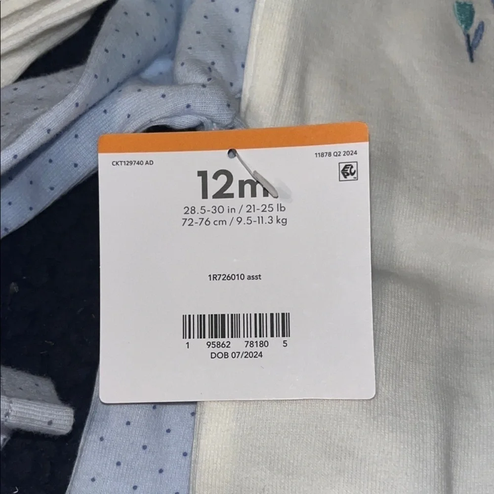 Carter's Three Piece Bodysuit Pants Set 12mo